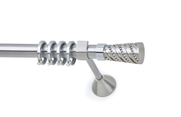 Anartisi Κουρτινόξυλο Φ25 Panama 3 Νίκελ Σατινέ